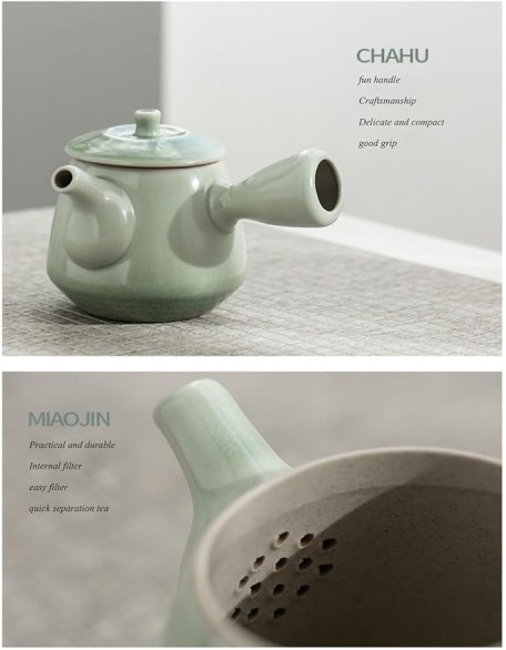 Tea Set, Tea Set for Adults Afternoon Tea Set Household Kung Fu Tea Set, Japanese Ceramic Tea Cup Set (C)