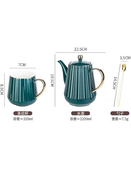 Tea Set Coffee Cup Set Tea Cup Set 9 Piece Coffee Set Tea with Cup Holder and Tray Tea Set Afternoon Tea Piece Ceramic Tea Set Tea Coffee Tea (Pink 9pcs)