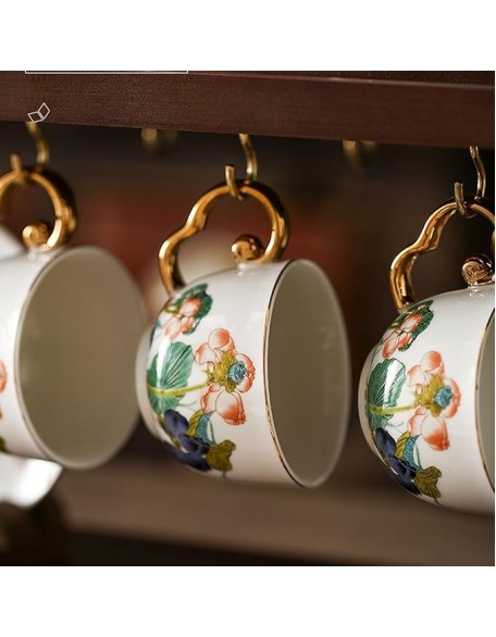 Tea Set, Tea Set Tea Set Tea Cup Set Chinese Afternoon Tea Ceramic Tea Set, Tea Set with Coasters
