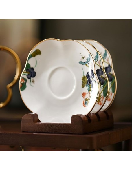 Tea Set, Tea Set Tea Set Tea Cup Set Chinese Afternoon Tea Ceramic Tea Set, Tea Set with Coasters