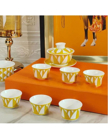 Tea Set, Tea Set Tea Set Tea Sets for adultsHousehold Ceramic Tea Set, Gaiwan Teacup Kungfu Tea Set