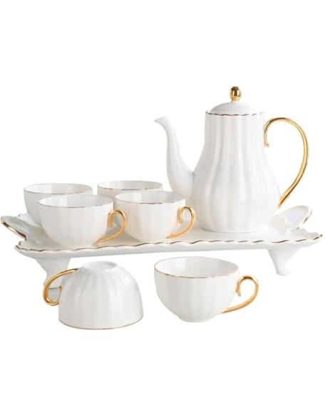 Tea Set Coffee Cup Set Tea Cup Set 8 Piece Tea Sets Porcelain Ceramic Coffee Tea Sets European Tea Set Cups Service