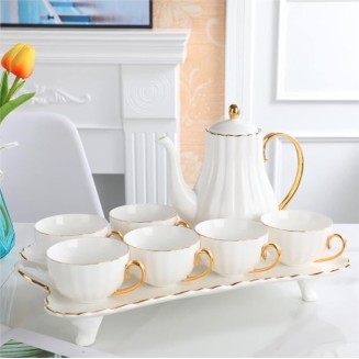 Tea Set Coffee Cup Set Tea Cup Set 8 Piece Tea Sets Porcelain Ceramic Coffee Tea Sets European Tea Set Cups Service