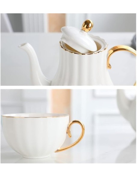 Tea Set Coffee Cup Set Tea Cup Set 8 Piece Tea Sets Porcelain Ceramic Coffee Tea Sets European Tea Set Cups Service