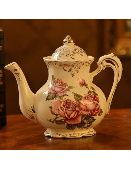 Ceramic Tea Sets for Adults Porcelain Tea Cup Set Coffee Cup and Saucer Sets Afternoon Tea Set Service Old Country Roses Wedding Tea Service