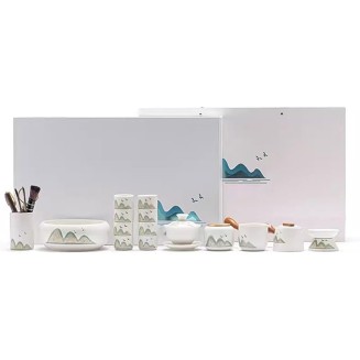 Tea Set, Afternoon Tea Set Tea Set Chinese Tea Set Simple Ceramic Tea Set, Japanese Teapot Teacup Box Set (G)