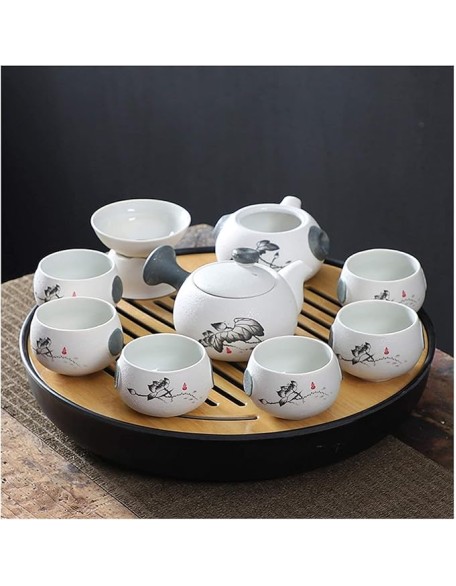 Tea Set, Tea Set Kung Fu Tea Set Set China Travel Kung Fu Tea Set Ceramic Portable Tea Cup Porcelain Covered Bowl Tea Cup Tea Ceremony (I)