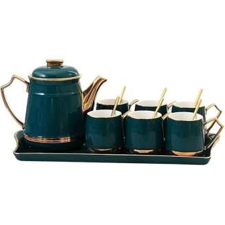 Tea Set Coffee Cup Set Tea Cup Set European Ceramic Tea Set Coffee Cup Set Nordic Ceramic Tea Cup Set Tea Cup and Spoon Teapot Tray Teapot Set