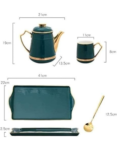 Tea Set Coffee Cup Set Tea Cup Set European Ceramic Tea Set Coffee Cup Set Nordic Ceramic Tea Cup Set Tea Cup and Spoon Teapot Tray Teapot Set