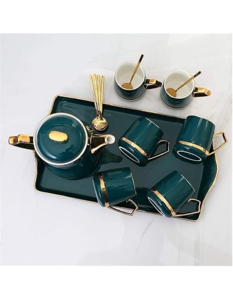 Tea Set Coffee Cup Set Tea Cup Set European Ceramic Tea Set Coffee Cup Set Nordic Ceramic Tea Cup Set Tea Cup and Spoon Teapot Tray Teapot Set