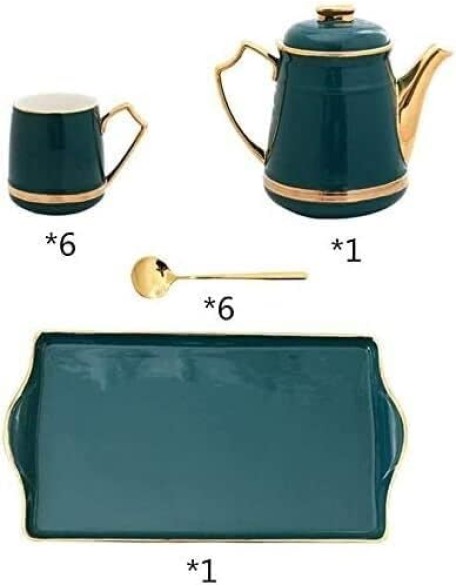 Tea Set Coffee Cup Set Tea Cup Set European Ceramic Tea Set Coffee Cup Set Nordic Ceramic Tea Cup Set Tea Cup and Spoon Teapot Tray Teapot Set