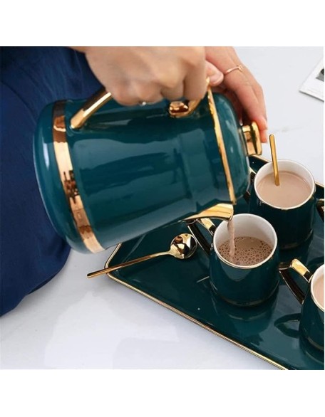 Tea Set Coffee Cup Set Tea Cup Set European Ceramic Tea Set Coffee Cup Set Nordic Ceramic Tea Cup Set Tea Cup and Spoon Teapot Tray Teapot Set