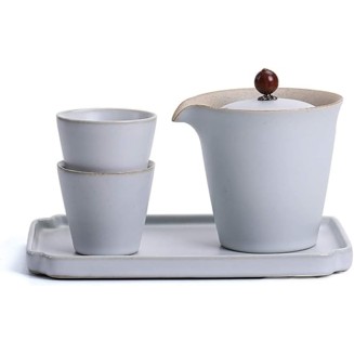 Tea Set Coffee Cup Set Tea Cup Set Chinese Tea Set Portable Teapot Ceramic Tea Pot 2 Tea Cup Suitable for Travel Teapot Set Teacup Set (OneColor 4Pcs)
