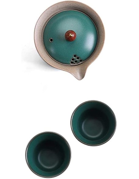 Tea Set Coffee Cup Set Tea Cup Set Chinese Tea Set Portable Teapot Ceramic Tea Pot 2 Tea Cup Suitable for Travel Teapot Set Teacup Set (OneColor 4Pcs)