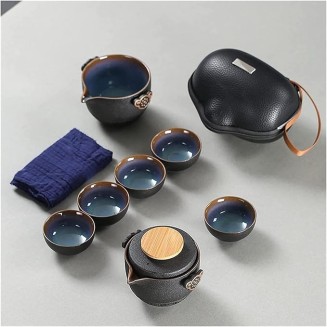 Tea Set, Tea Set Teapot Teacups Chinese Tea Travel Tea Set Kung Fu Teaset Ceramic Portable Teapot Porcelain Teaset Gaiwan Tea Cups of Tea Ceremony Teapot Set (Style A)