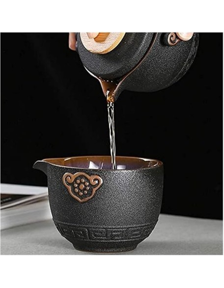 Tea Set, Tea Set Teapot Teacups Chinese Tea Travel Tea Set Kung Fu Teaset Ceramic Portable Teapot Porcelain Teaset Gaiwan Tea Cups of Tea Ceremony Teapot Set (Style A)