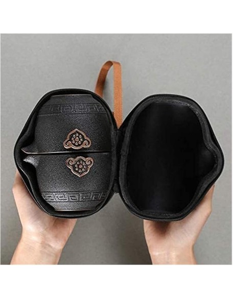 Tea Set, Tea Set Teapot Teacups Chinese Tea Travel Tea Set Kung Fu Teaset Ceramic Portable Teapot Porcelain Teaset Gaiwan Tea Cups of Tea Ceremony Teapot Set (Style A)