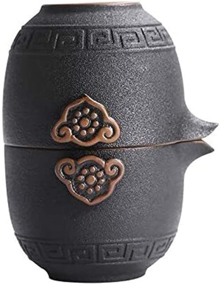 Tea Set, Tea Set Teapot Teacups Chinese Tea Travel Tea Set Kung Fu Teaset Ceramic Portable Teapot Porcelain Teaset Gaiwan Tea Cups of Tea Ceremony Teapot Set (Style A)