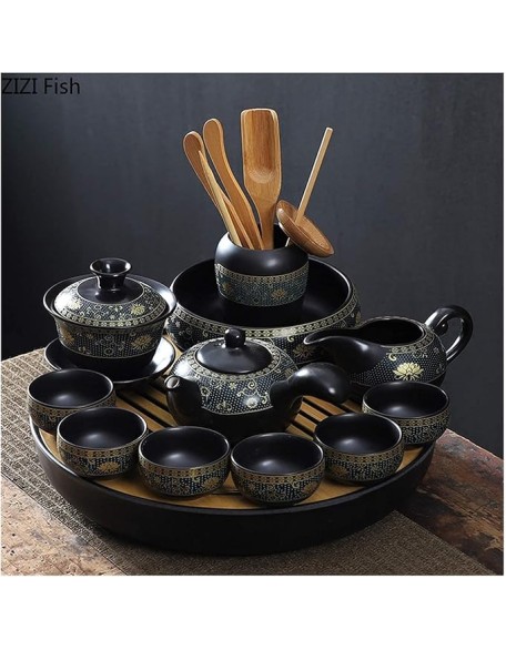 Universal Tea Set, Tea Set Kung Fu Tea Set Set Chinese Travel Kung Fu Tea Set Ceramic Portable Tea Cup Porcelain lidded Bowl Tea Cup Tea Ceremony