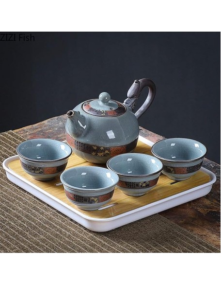Universal Tea Set, Tea Set Kung Fu Tea Set Set Chinese Travel Kung Fu Tea Set Ceramic Portable Tea Cup Porcelain lidded Bowl Tea Cup Tea Ceremony