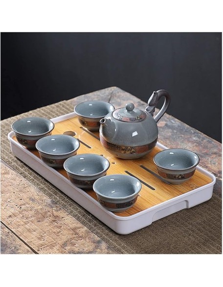 Universal Tea Set, Tea Set Kung Fu Tea Set Set Chinese Travel Kung Fu Tea Set Ceramic Portable Tea Cup Porcelain lidded Bowl Tea Cup Tea Ceremony