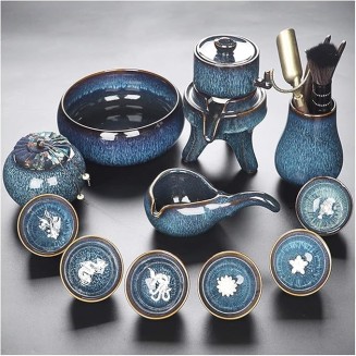 Tea Set Tea Sets Tea Set Ceramic Semi Automatic Tea Set Teapot Tea Cup Chinese Retro Semi Automatic Tea Set Party Home 6 Cups Coffee Set