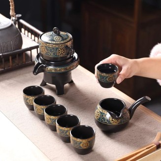 Chinese Ceramic Porcelain Tea Service Traditional Kung Fu Tea Set Porcelain Tea Pot with 6 Tea Cups