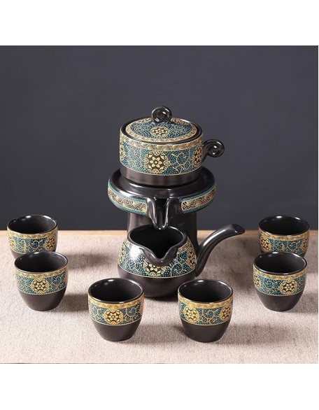 Chinese Ceramic Porcelain Tea Service Traditional Kung Fu Tea Set Porcelain Tea Pot with 6 Tea Cups