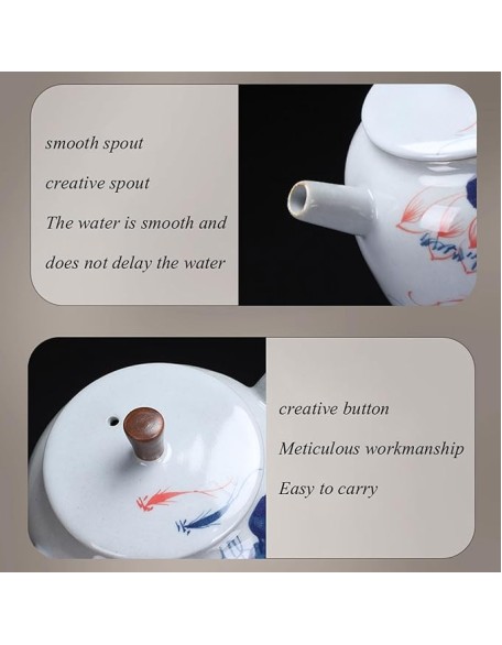 Tea Set Tea Set Tea Set Chinese Tea setHousehold Light Luxury Kung Fu Tea Set Chinese Ceramic Teapot and Teacup Set