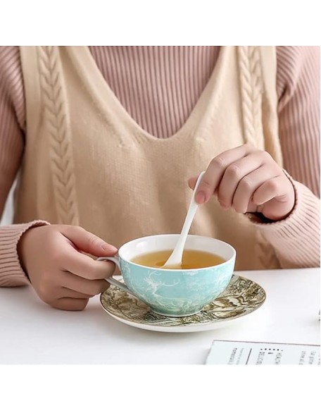 Ceramic Portable Creative Tea Set an Style One Teapot and One Cup Set Simple Household Flower Tea Cup Set Office Tea Set