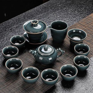 Tea Set Tea Set for Adults Afternoon Tea Set Ding Celadon Tea Set Home Ceramic Teapot Teacup