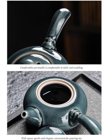 Tea Set Tea Set for Adults Afternoon Tea Set Ding Celadon Tea Set Home Ceramic Teapot Teacup