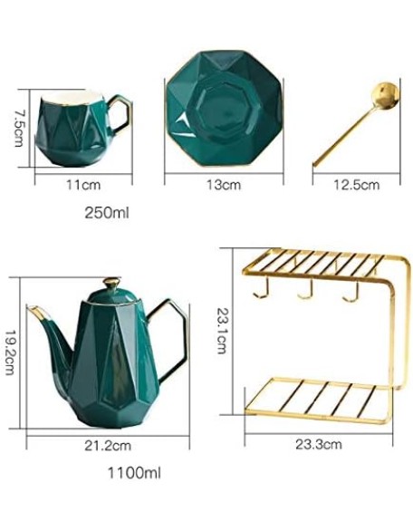 Tea Set Nordic Ceramic Tea Cup Pot Teapot Set Cafe Mug Teaware Coffee Cup Teacup