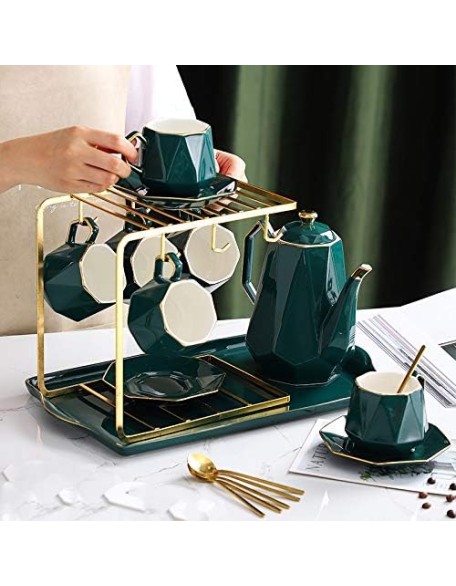 Tea Set Nordic Ceramic Tea Cup Pot Teapot Set Cafe Mug Teaware Coffee Cup Teacup