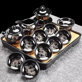Tea Set Tea Set Tea Set Tea Cup setOffice Reception Teapot Ceramic Side Handle Kung Fu Tea Set