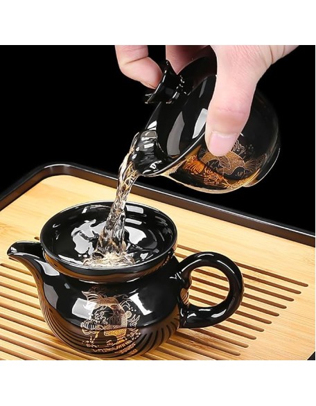 Tea Set Tea Set Tea Set Tea Cup setOffice Reception Teapot Ceramic Side Handle Kung Fu Tea Set