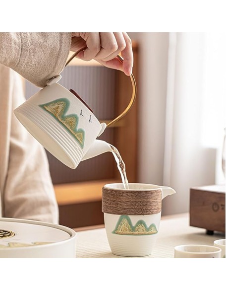 Tea Set Tea Set Tea Set Tea Cup setSimple Ceramic Tea Set Teapot Teacup Gift Box Set