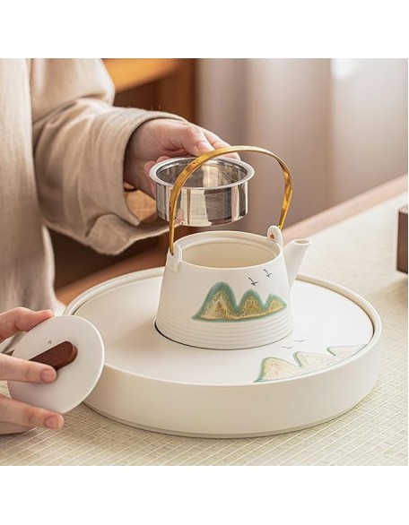 Tea Set Tea Set Tea Set Tea Cup setSimple Ceramic Tea Set Teapot Teacup Gift Box Set