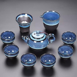 Tea Set Tea Set Tea Set Tea Cup setKiln Transformation Jianzhan Tea Set Household Ceramic Kung Fu Tea Set
