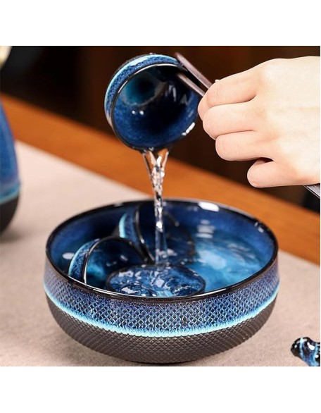 Tea Set Tea Set Tea Set Tea Cup setKiln Transformation Jianzhan Tea Set Household Ceramic Kung Fu Tea Set