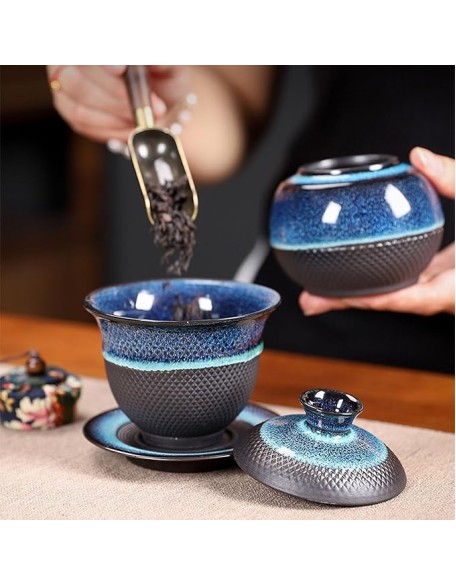 Tea Set Tea Set Tea Set Tea Cup setKiln Transformation Jianzhan Tea Set Household Ceramic Kung Fu Tea Set