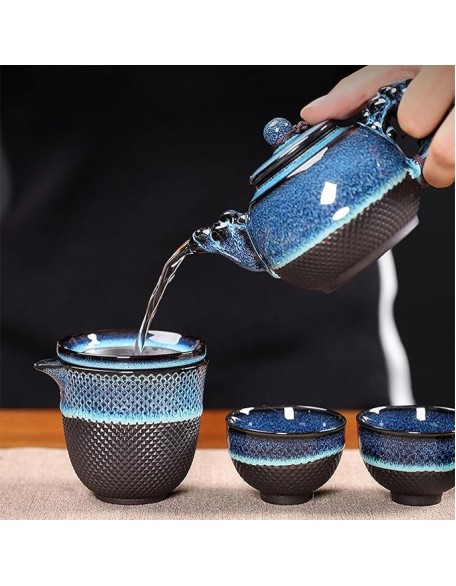Tea Set Tea Set Tea Set Tea Cup setKiln Transformation Jianzhan Tea Set Household Ceramic Kung Fu Tea Set