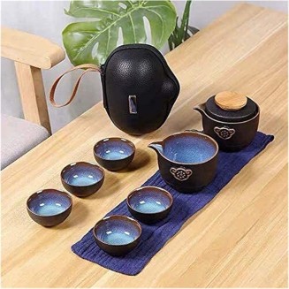 Tea Set, Tea Set Teapot Teacups Chinese Tea Travel Tea Set Kung Fu TeaSet Ceramic Portable Teapot Porcelain Teaset Gaiwan Tea Cups of Tea Ceremony Teapot Set (Style C b) (Style D b)