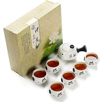 Teapot 6 Teacups Tea Set Beautiful and Easy Teapot Kettle Chinese Travel Family Home Ceramic Portable Teaset Coffee Cup Gaiwan Tea Set