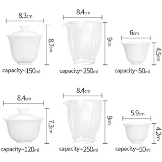 Teacup Set White Ceramic teapot gaiwan with 3 Cups 4 Cups gaiwan Tea Sets Portable Travel Tea Sets drinkware fee Set Tea Teapots,