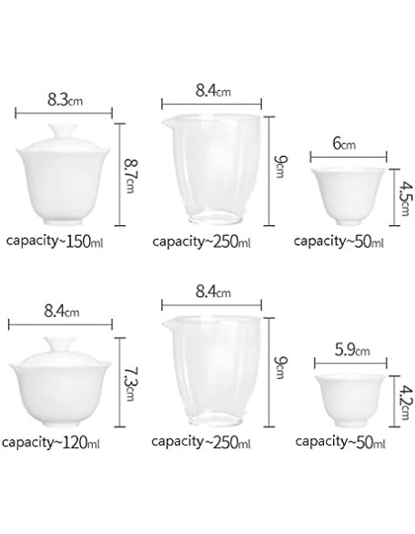 Teacup Set White Ceramic teapot gaiwan with 3 Cups 4 Cups gaiwan Tea Sets Portable Travel Tea Sets drinkware fee Set Tea Teapots,