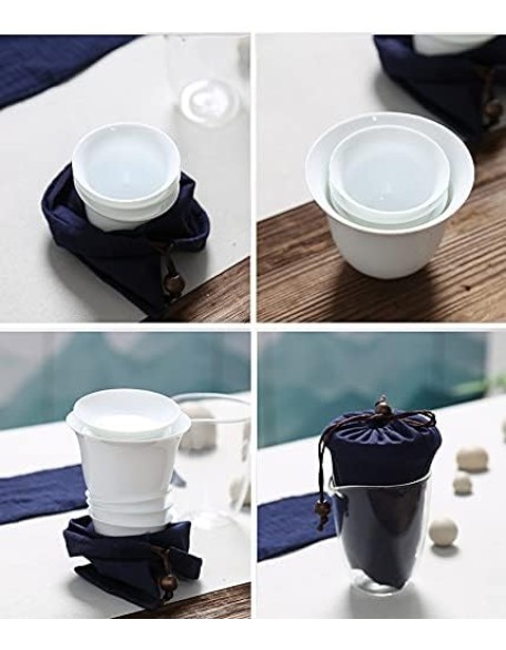 Teacup Set White Ceramic teapot gaiwan with 3 Cups 4 Cups gaiwan Tea Sets Portable Travel Tea Sets drinkware fee Set Tea Teapots,