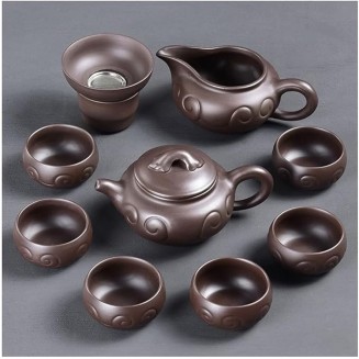 Tea Set, Chinese Tea Set Teapot Set Gongfu Tea Set Tea Pot Set Ceramic Gongfutea Pot Cup Set Tea Set Service Pot Cups for Tea Ceremony Party Home Office Decor,C