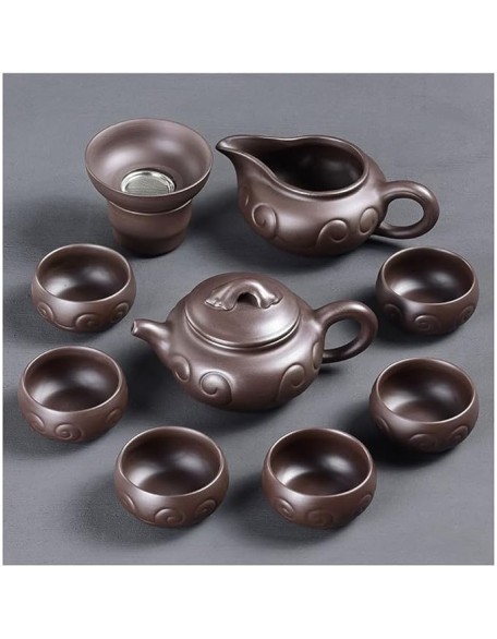 Tea Set, Chinese Tea Set Teapot Set Gongfu Tea Set Tea Pot Set Ceramic Gongfutea Pot Cup Set Tea Set Service Pot Cups for Tea Ceremony Party Home Office Decor,C