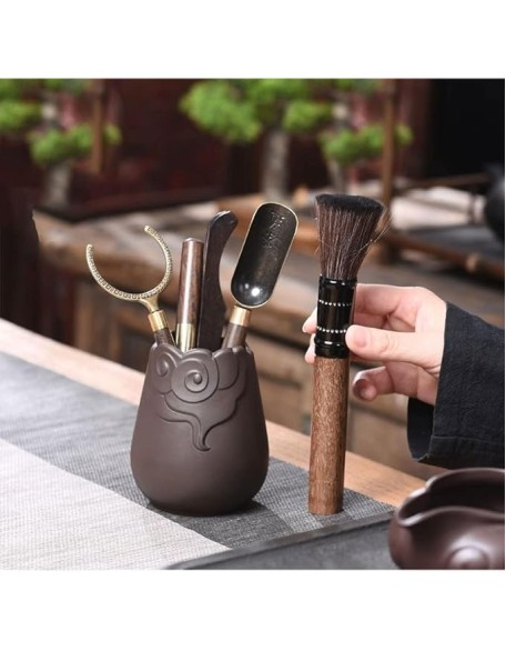 Tea Set, Chinese Tea Set Teapot Set Gongfu Tea Set Tea Pot Set Ceramic Gongfutea Pot Cup Set Tea Set Service Pot Cups for Tea Ceremony Party Home Office Decor,C